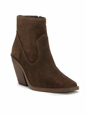 Vince Camuto Amtinda Suede Ankle Booties | Sable | Size 9.5